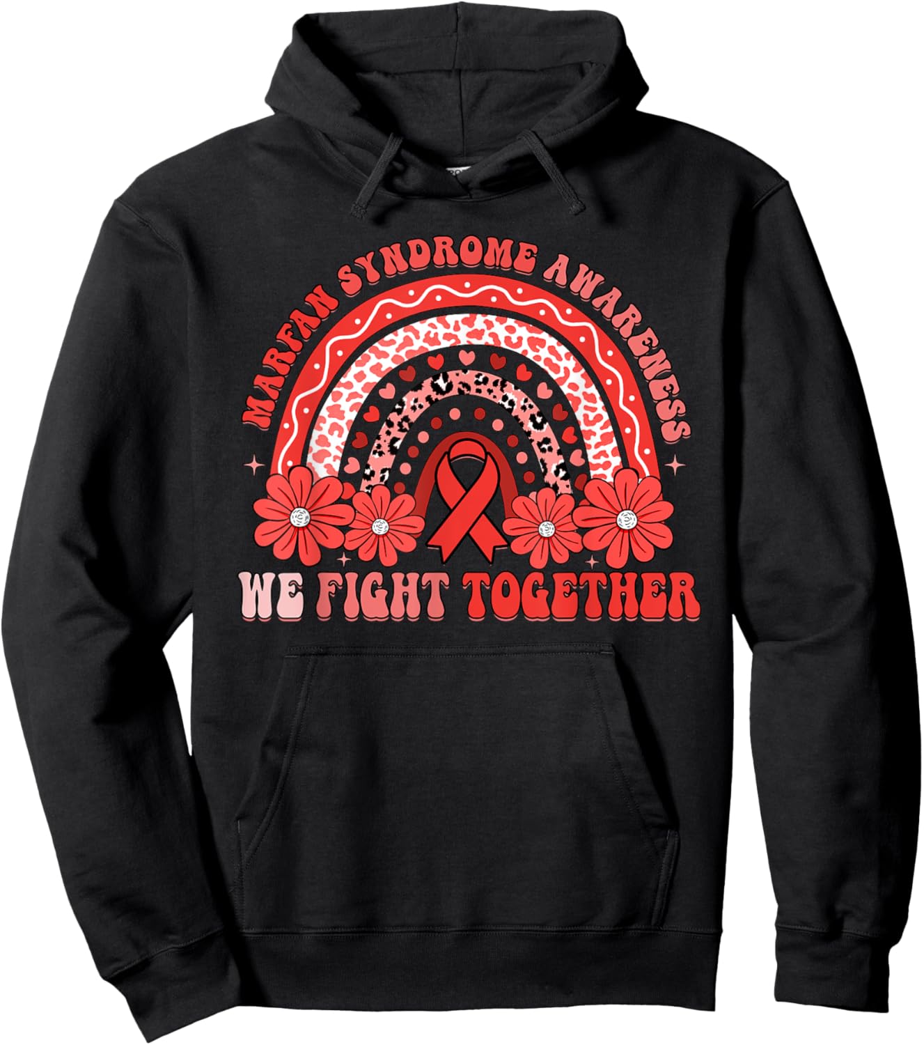 We Fight Together Marfan Syndrome Awareness Month Hoodie - Hoodie | Black
