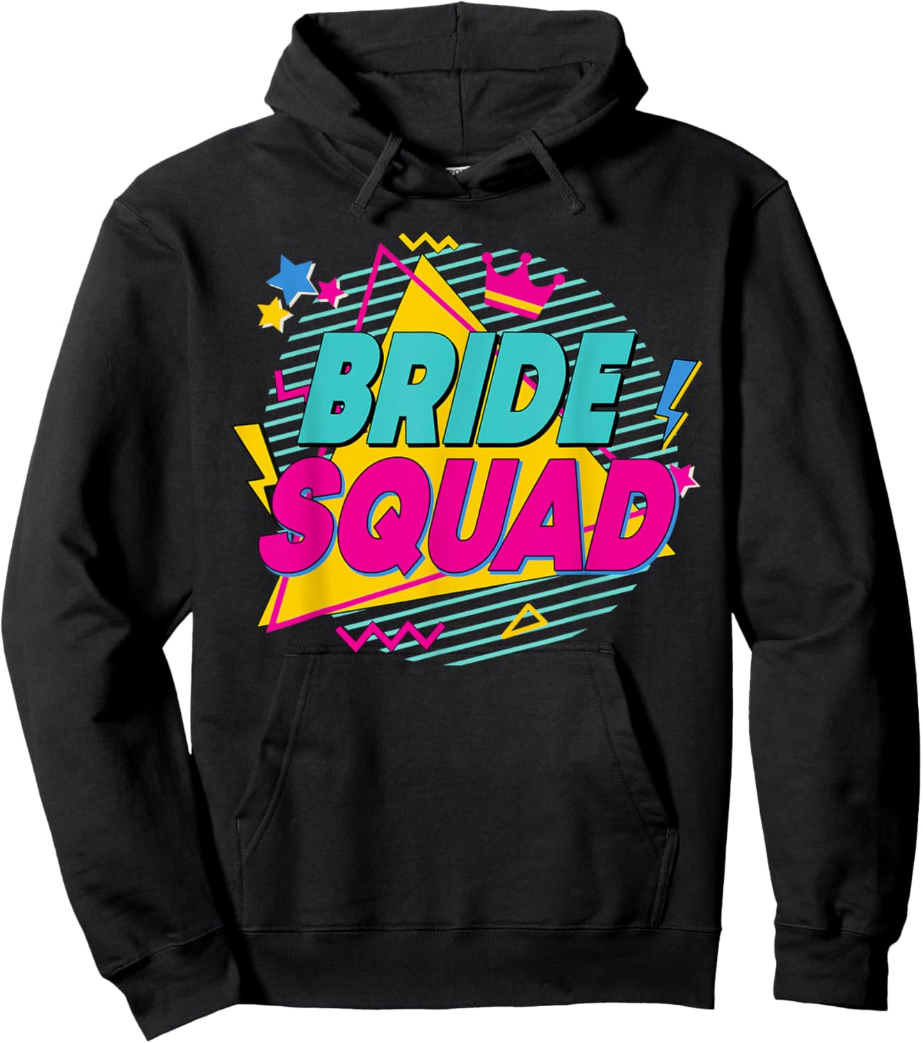 Bride Squad 90s Bach Crew Desert Bachelorette Matching Hoodie - Hoodie | Black