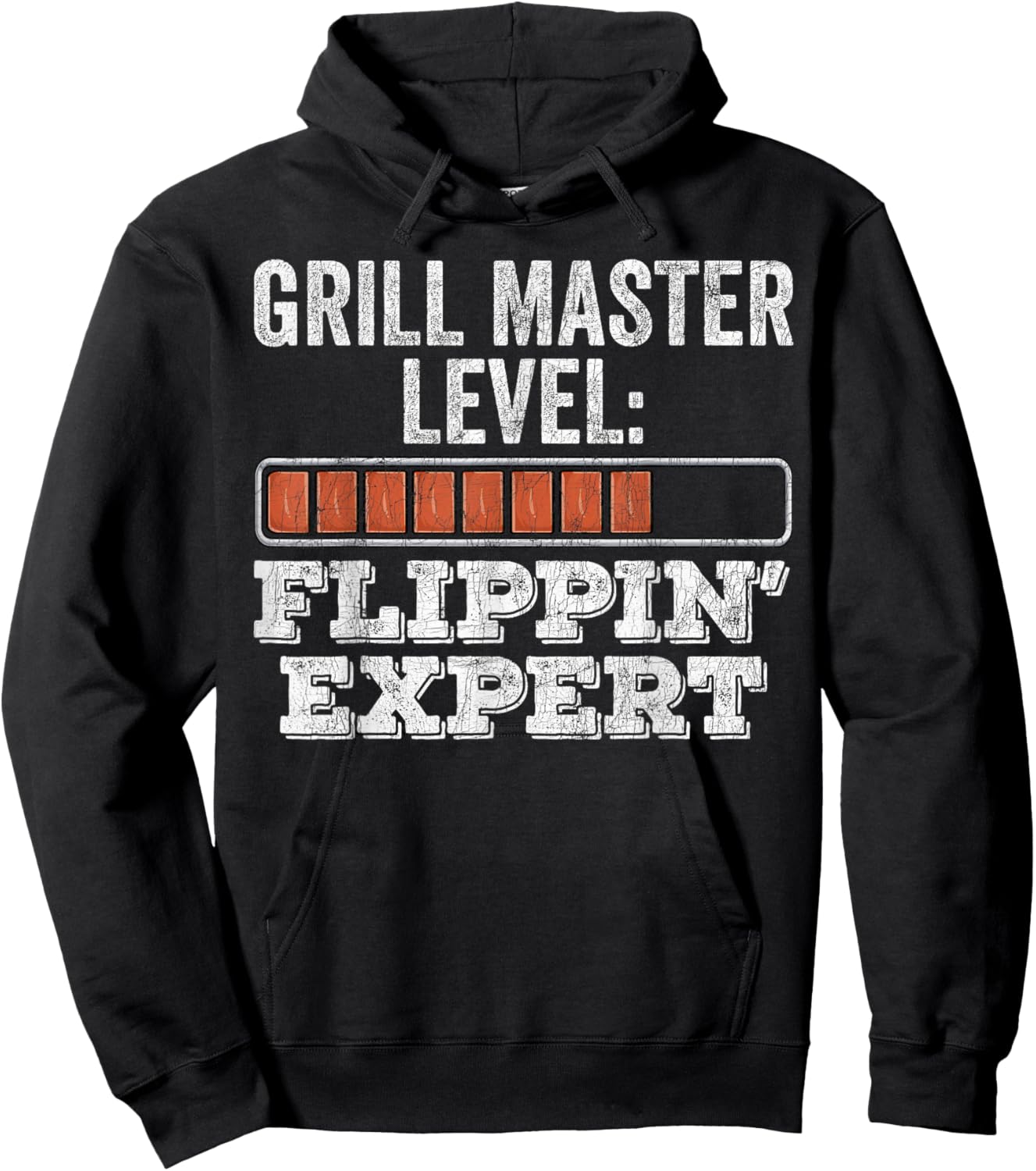BBQ Grill Dad, Vintage Grill Master Level Flippin' Expert Hoodie - Hoodie | Black