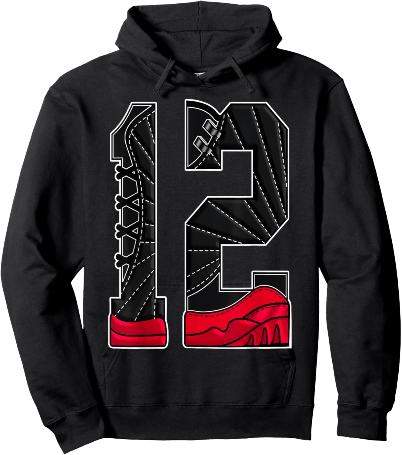 Number 12 Flu Game 12s Retro Matching Women Hoodie - Hoodie | Black
