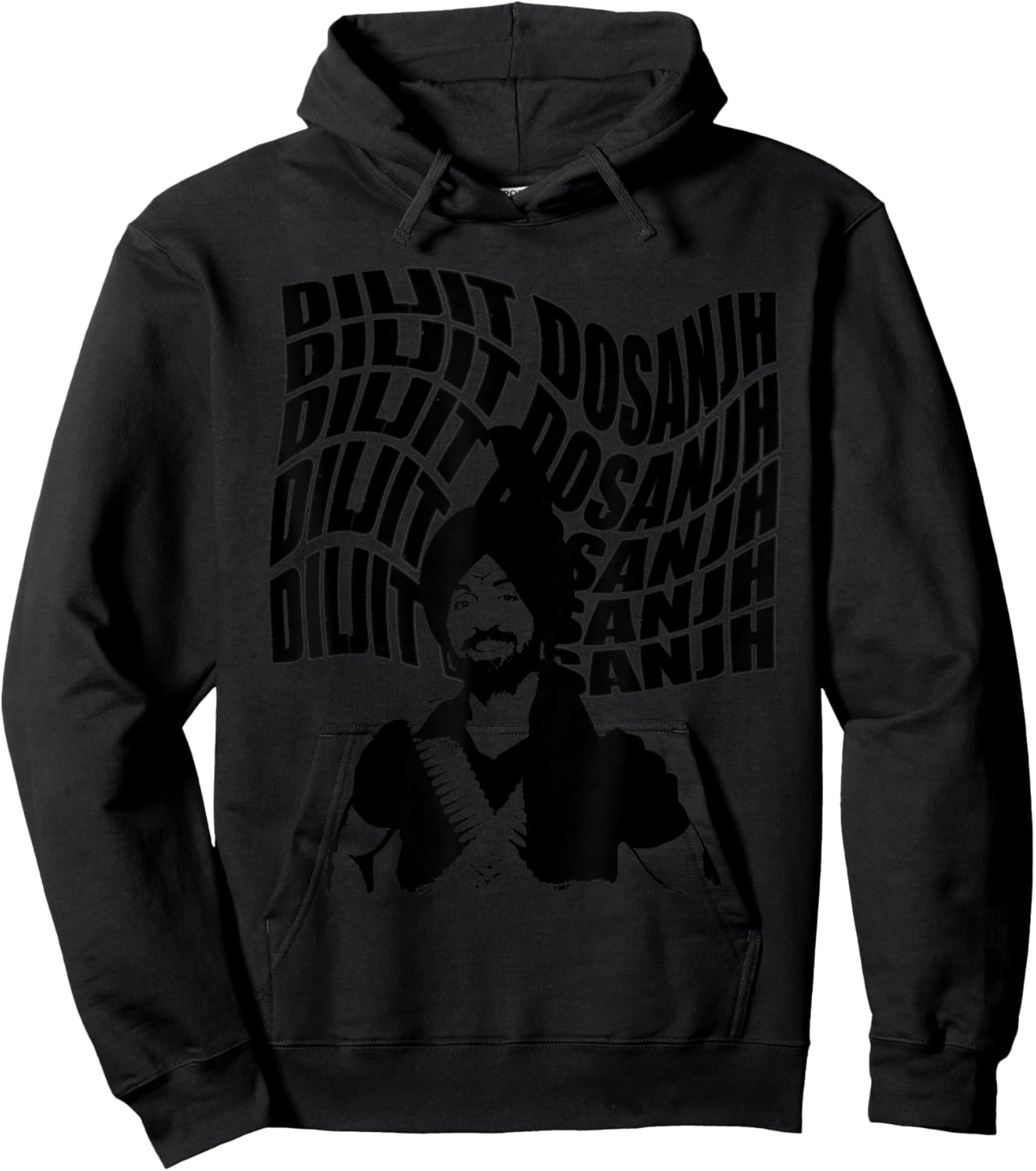 Retro Poster Diljit Dosanjh Hoodie - Hoodie | Black