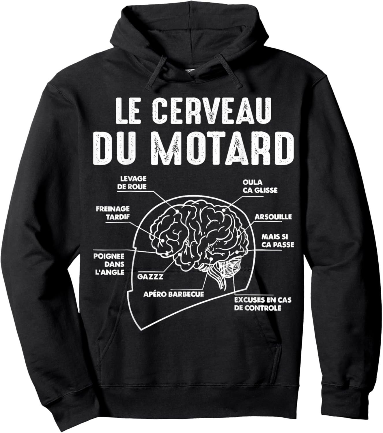 Moto GP Racing The Brain of Biker Motorcycles boy Man Fan Hoodie - Hoodie | Black