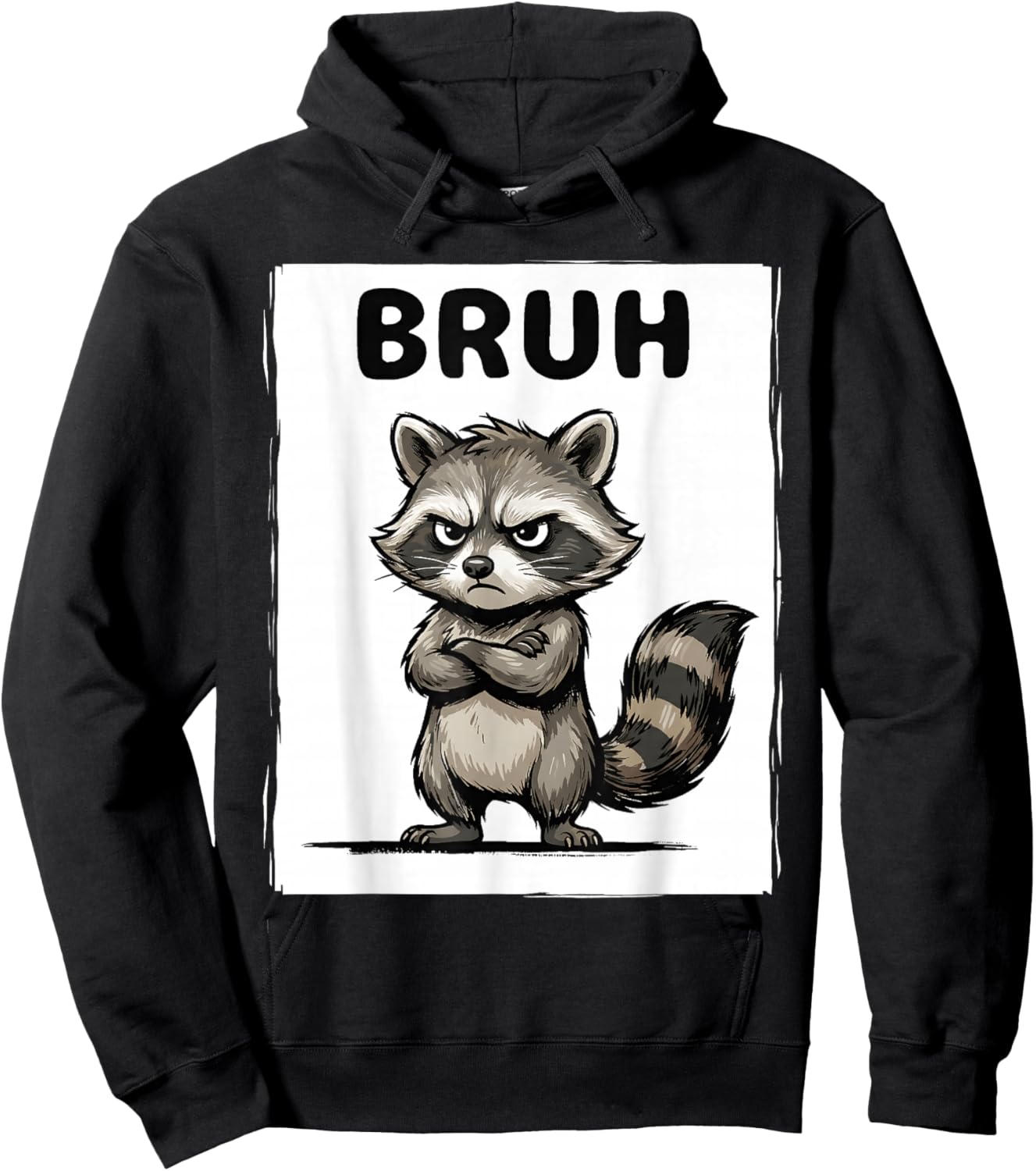 Cool Bruh Raccoon Men Women Kids Teens Funny Raccoon Hoodie - Hoodie | Black