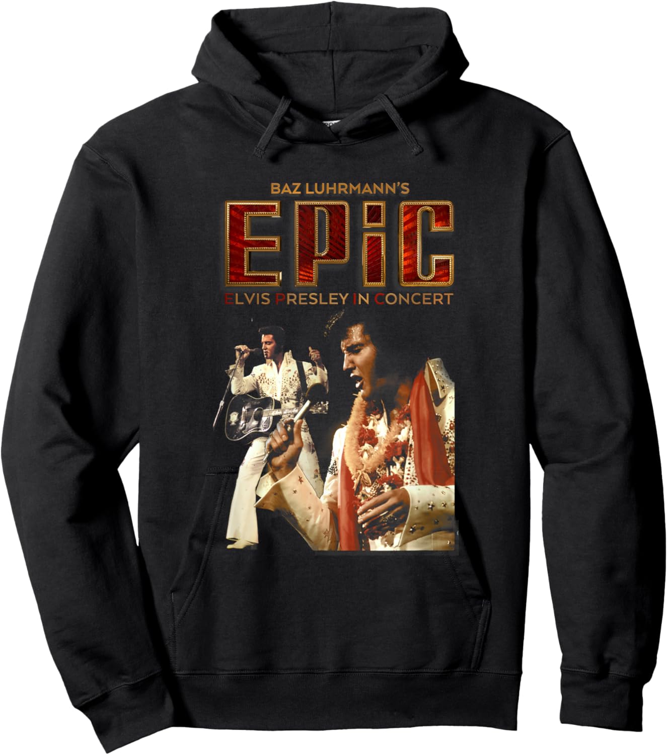 Elvis Presley Epic Guitar Hoodie - Hoodie | Black