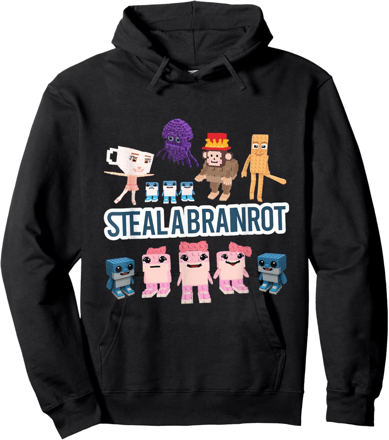 Steal a Brain Rot Shirt Funny Gamer Design Hoodie - Hoodie | Black