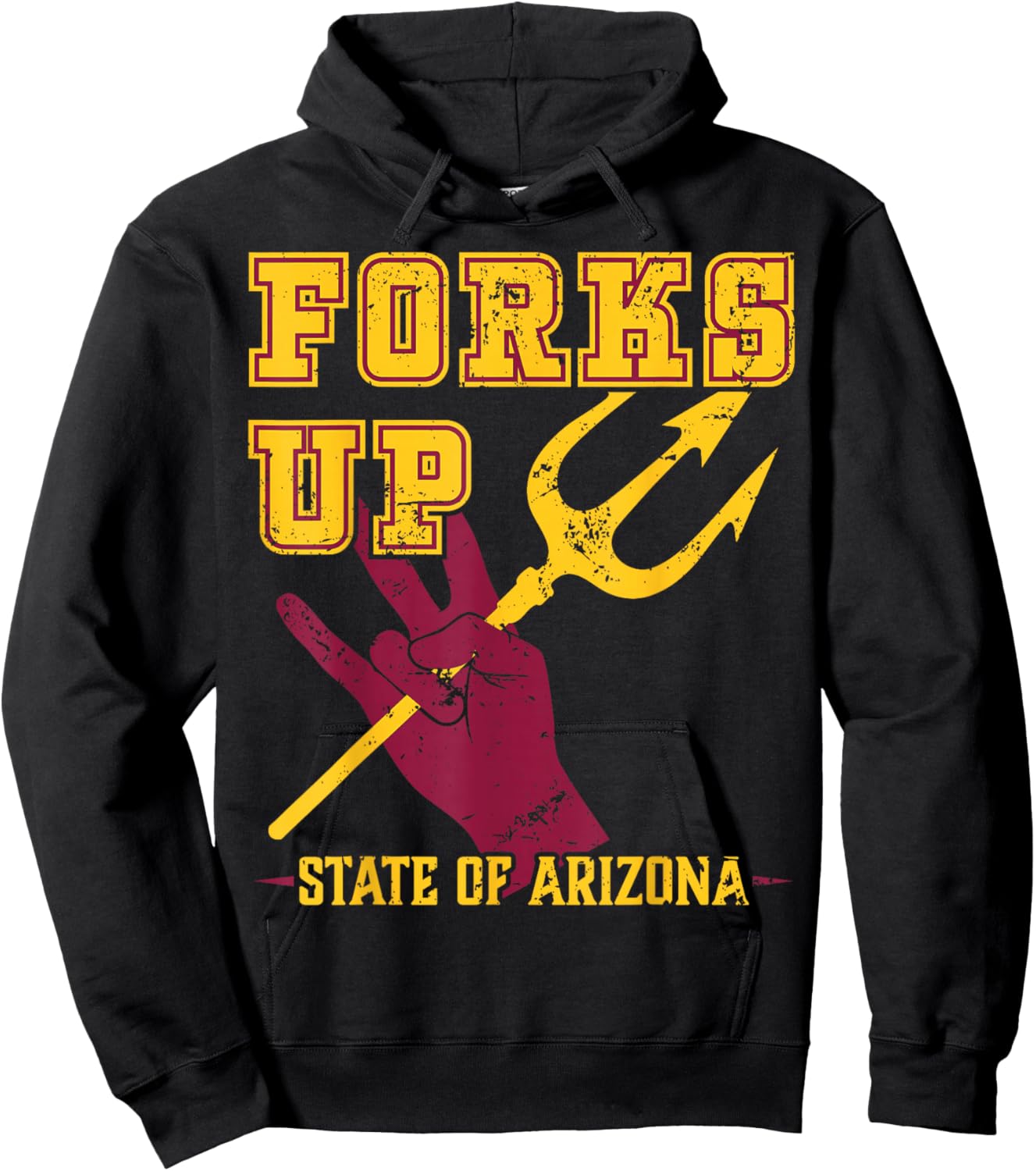 Forks Up - State of Arizona Design University Hoodie - Hoodie | Black