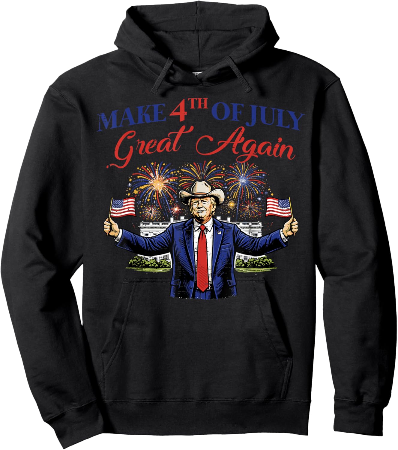 Funny 4th of July Fireworks 4th American Men Women Kids Hoodie - Hoodie | Black