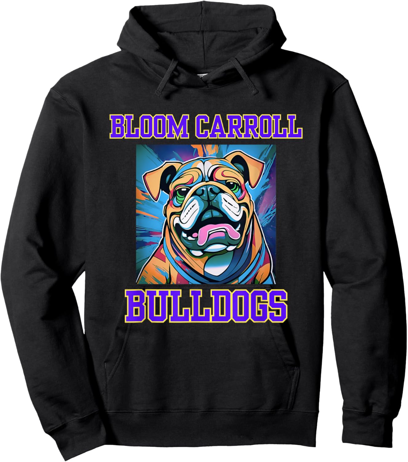 Cool Bloom Carroll Bulldogs Pop Art Graffiti Hoodie - Hoodie | Black