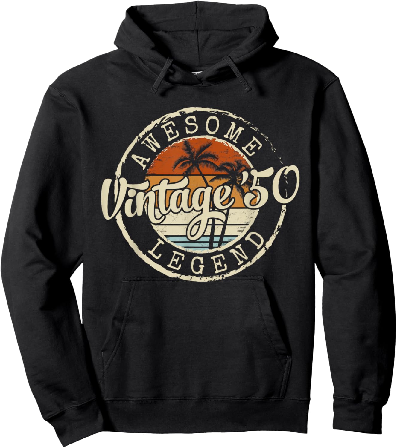 Vintage 1950 76yr 76th Birthday Gifts 76 Years Old Hoodie - Hoodie | Black