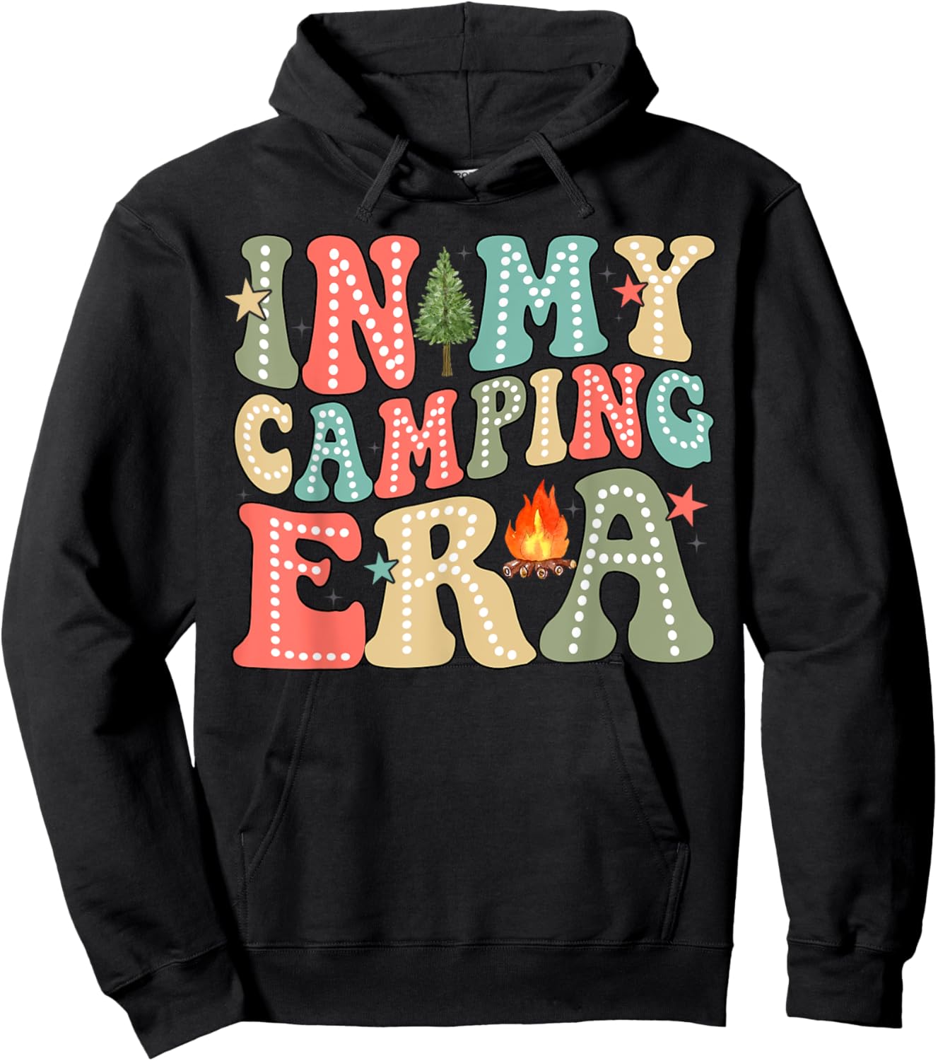 In My Camping Era Cute Camping Lovers Hoodie - Hoodie | Black