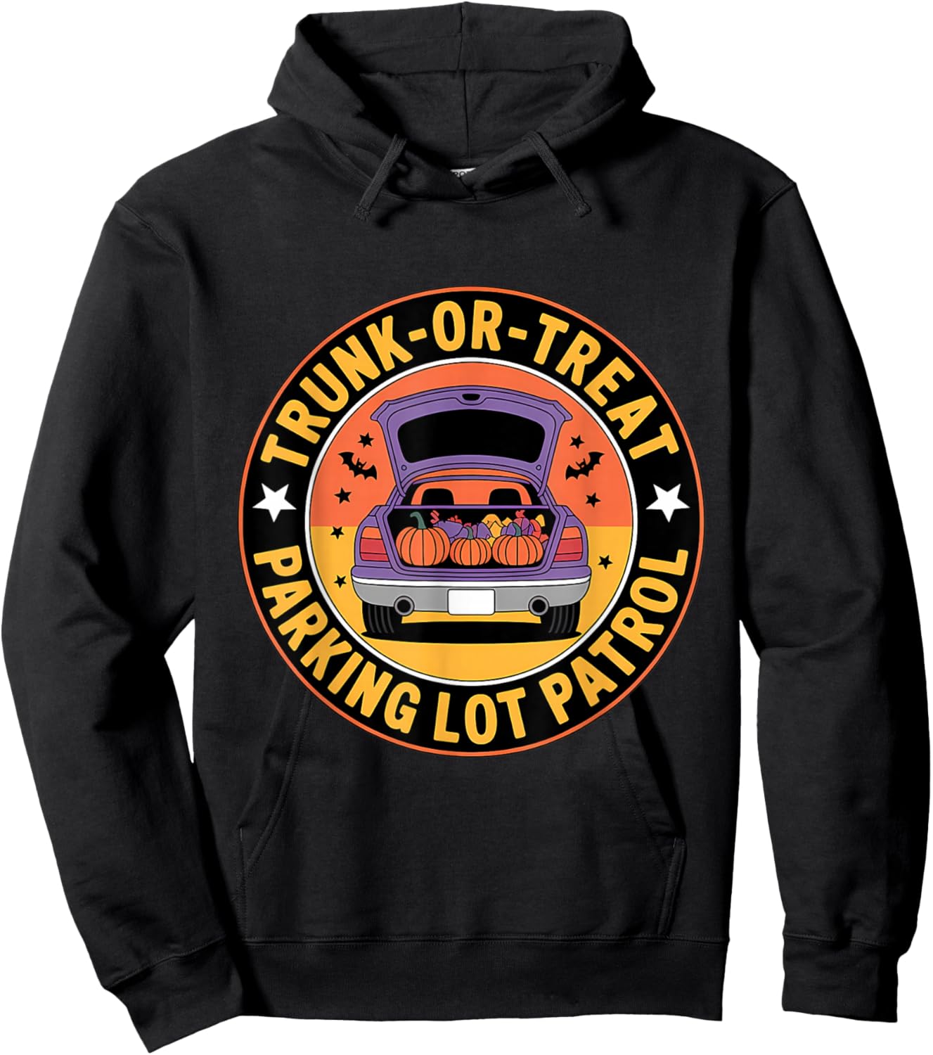 Trunk or Treat Parking Lot Patrol Squad Halloween Hoodie - Hoodie | Black