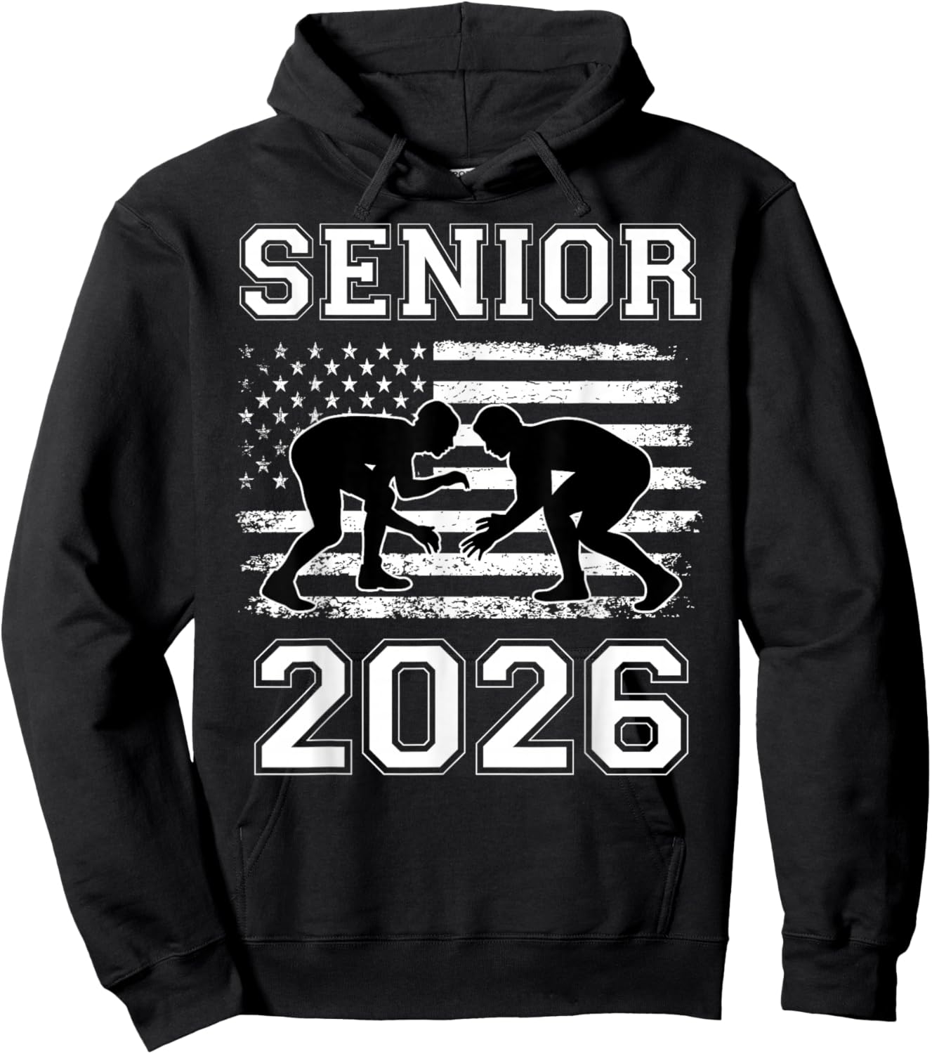 Class Of 2026 Senior Wrestling High School Wrestler Hoodie - Hoodie | Black