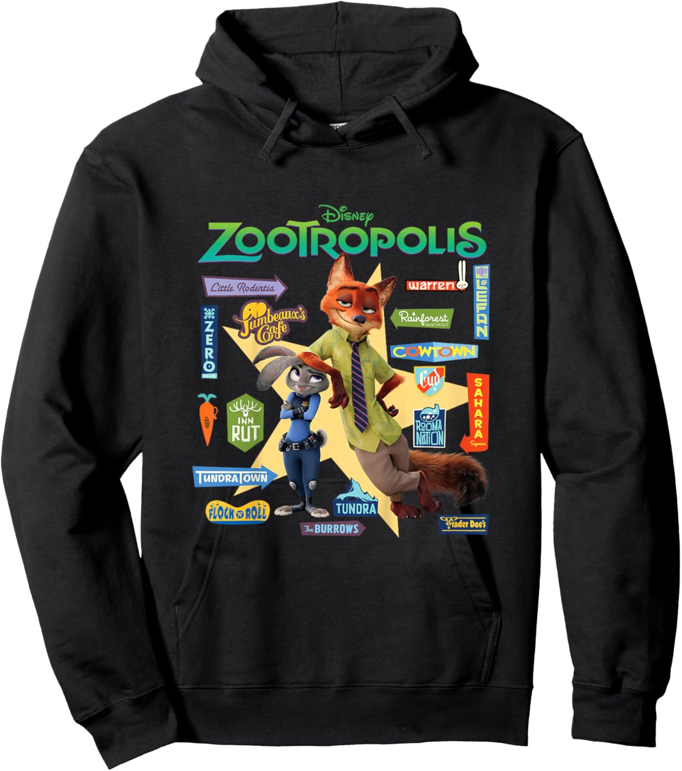 Zoomania Signs Hoodie - Hoodie | Black