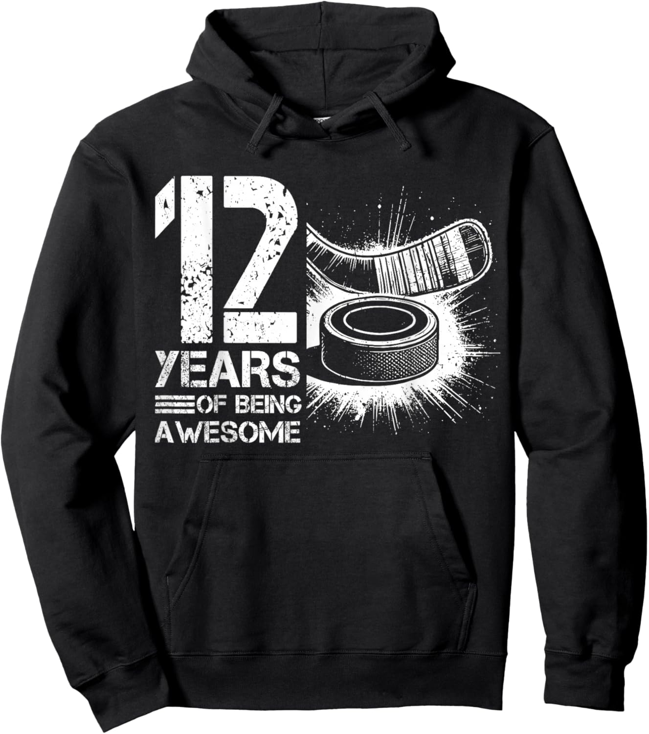 12th Birthday Boys Icehockey Player Ice Hockey 12 Years Old Hoodie - Hoodie | Black