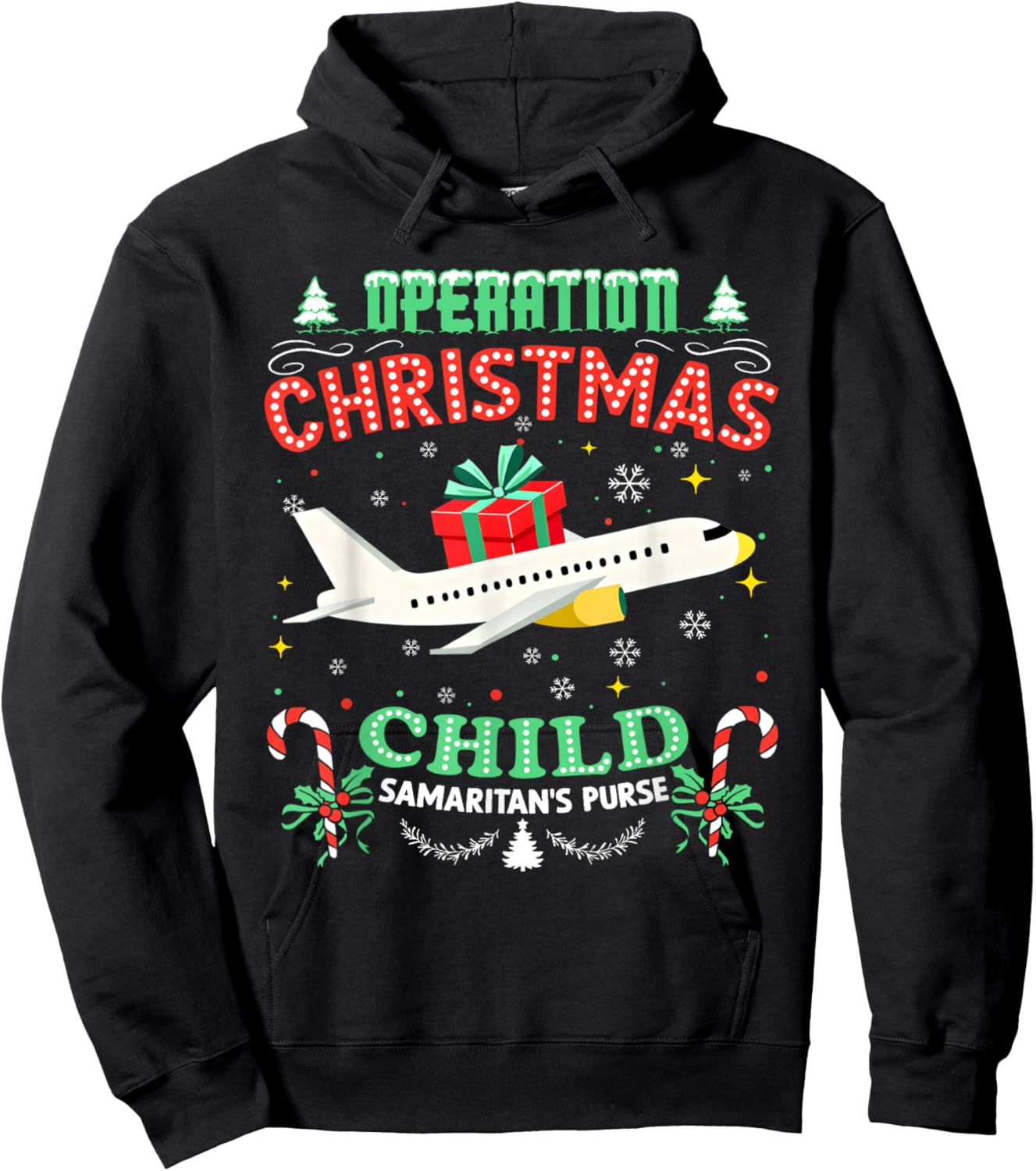 Operation Christmas Child Funny Family Matching Xmas Hoodie - Hoodie | Black