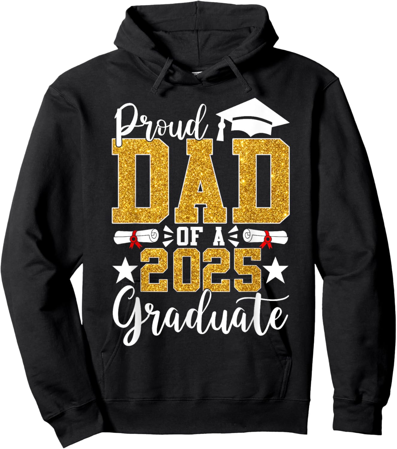 Proud Dad Of A 2025 Graduate Dad Graduation 2025 Senior Hoodie - Hoodie | Black