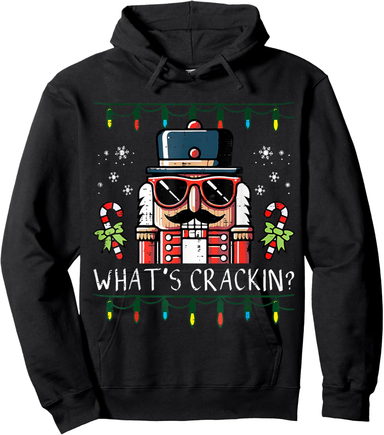Christmas Nutcracker What's Crackin Men Women Kids Hoodie - Hoodie | Black