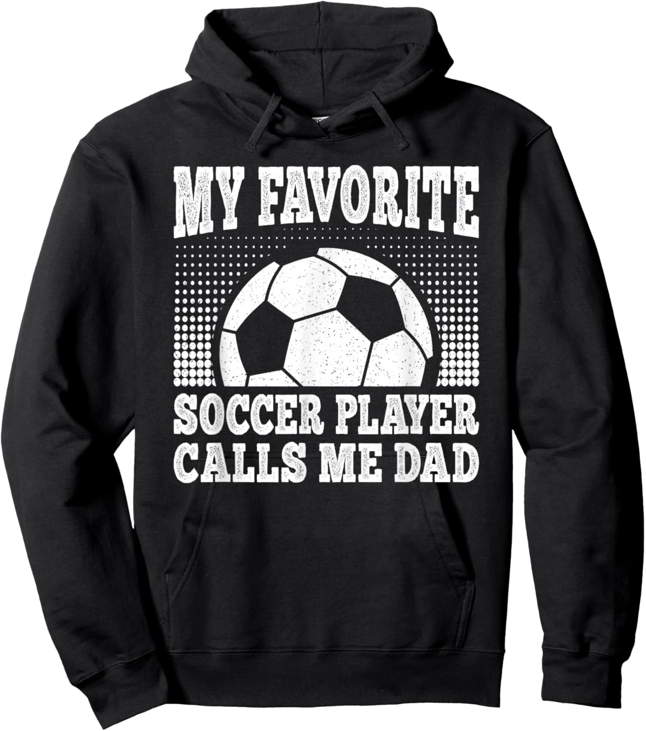 My Favorite Soccer Player Calls Me Dad Vintage Soccer Men Hoodie - Hoodie | Black