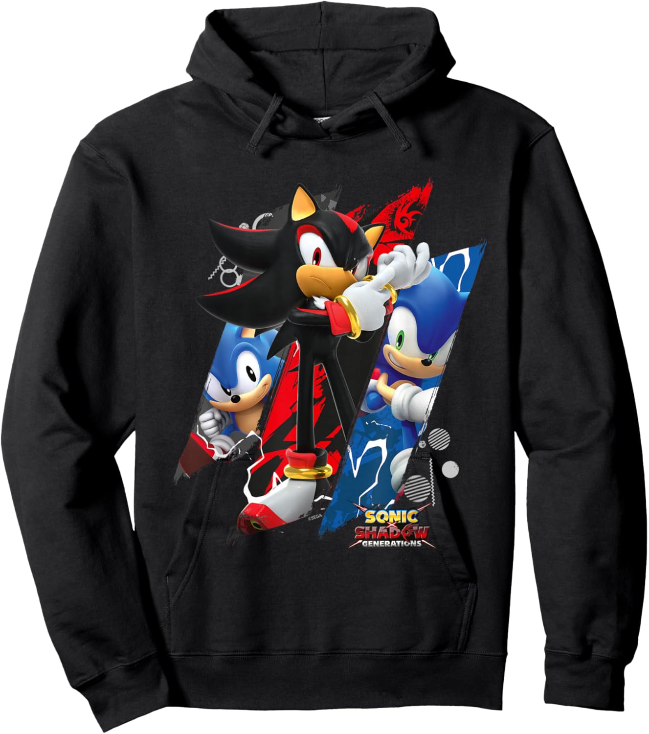 Sonic the Hedgehog, Sonic X Shadow Generations - Trio Hoodie - Hoodie | Black
