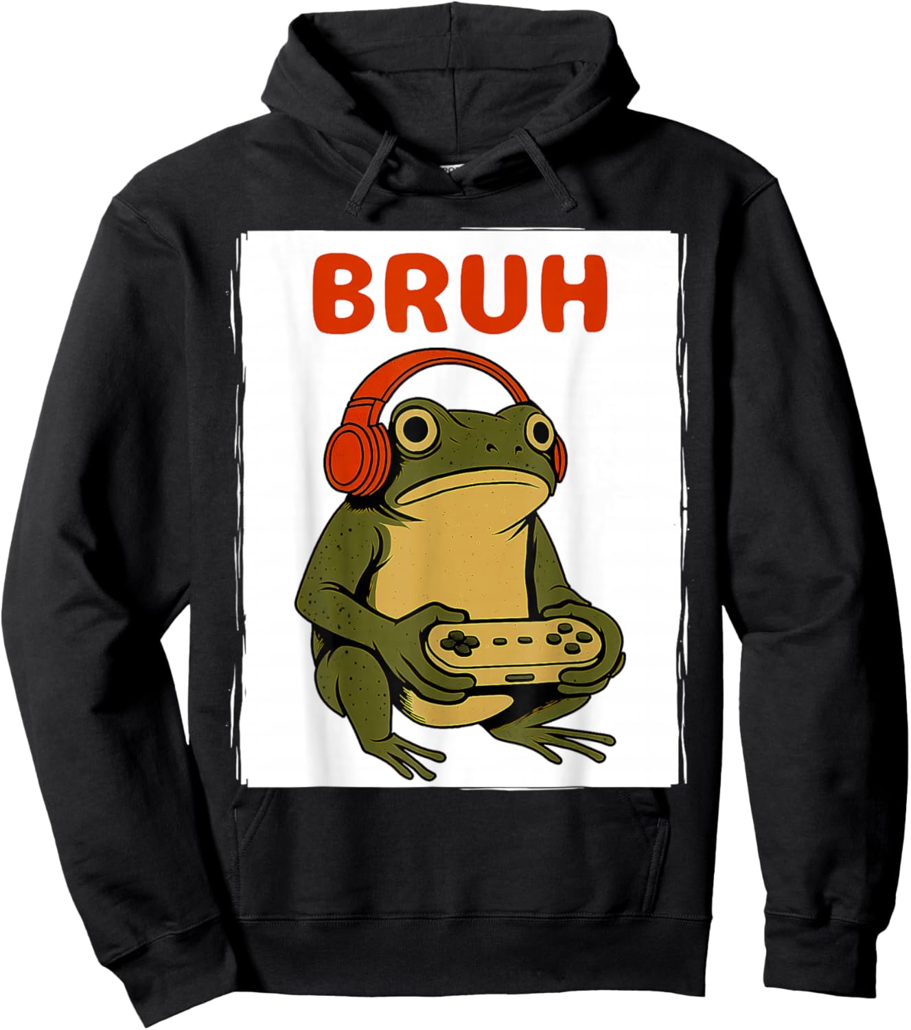 Japanese Gamer Frog Art Men Women Boys Funny Vintage Gaming Hoodie - Hoodie | Black