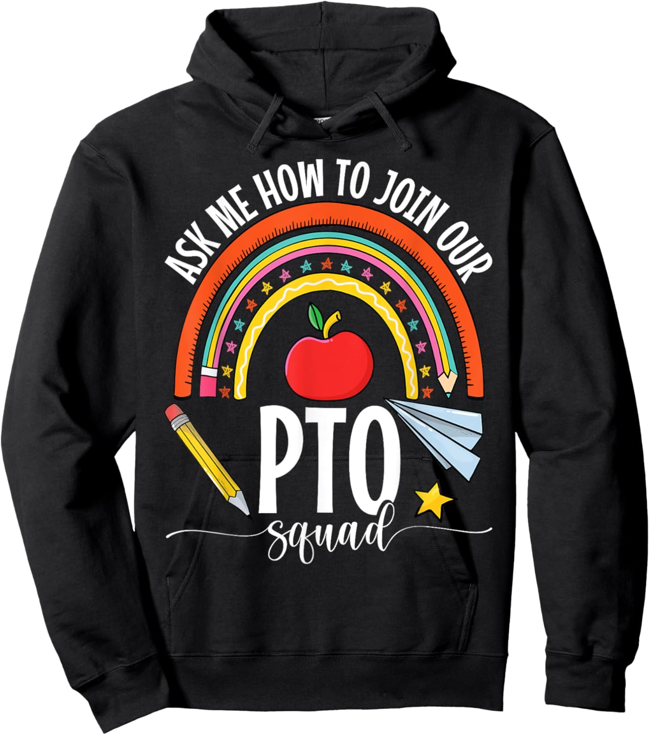 PTO Crew Parent Teacher Organization Parent School Volunteer Men Women Kids Hoodie - Hoodie | Black