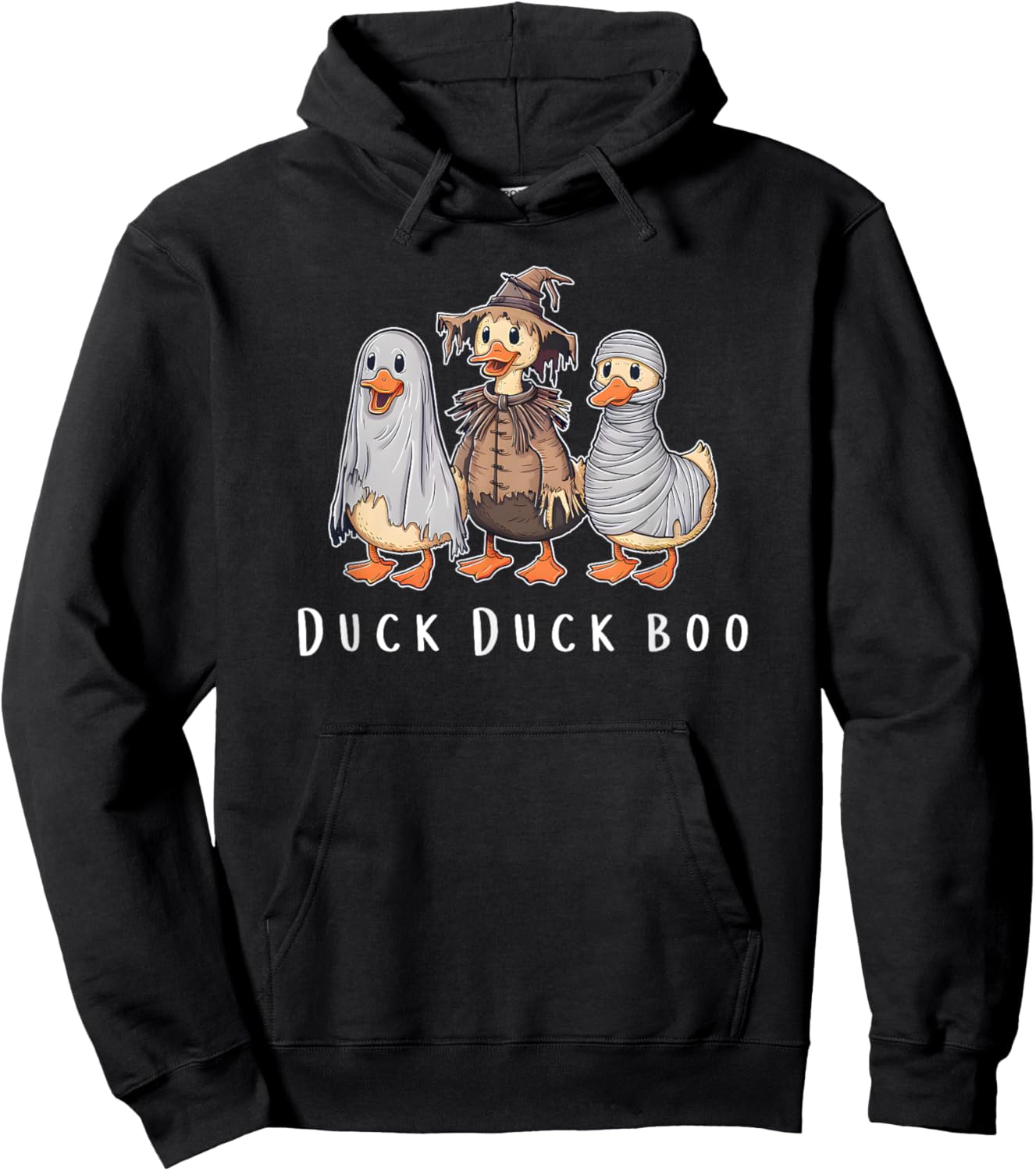 Duck Duck Boo, Halloween Duck Hunting, Boys Halloween Hoodie - Hoodie | Black