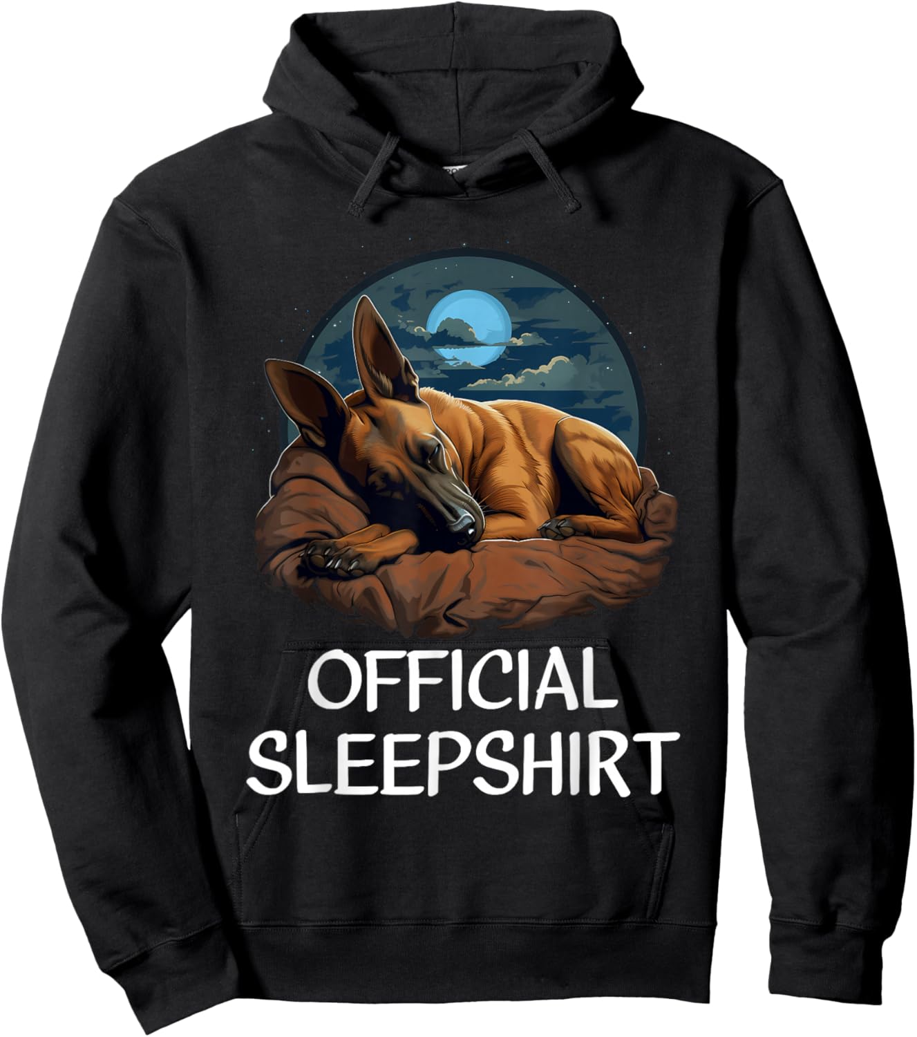 Belgian Malinois Official Sleepshirt - Dog Lover Nightwear Hoodie - Hoodie | Black