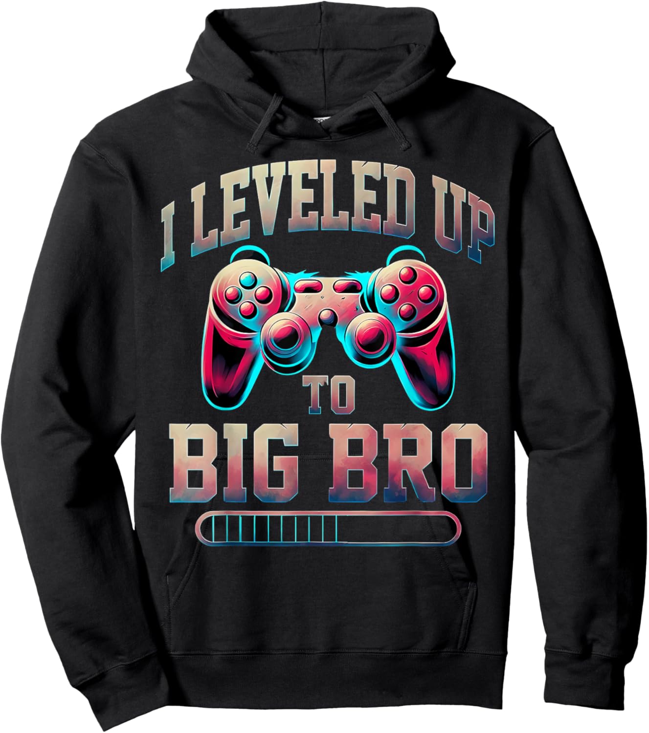 I Leveled Up to Big Bro Funny Gamer Big Brother Hoodie - Hoodie | Black