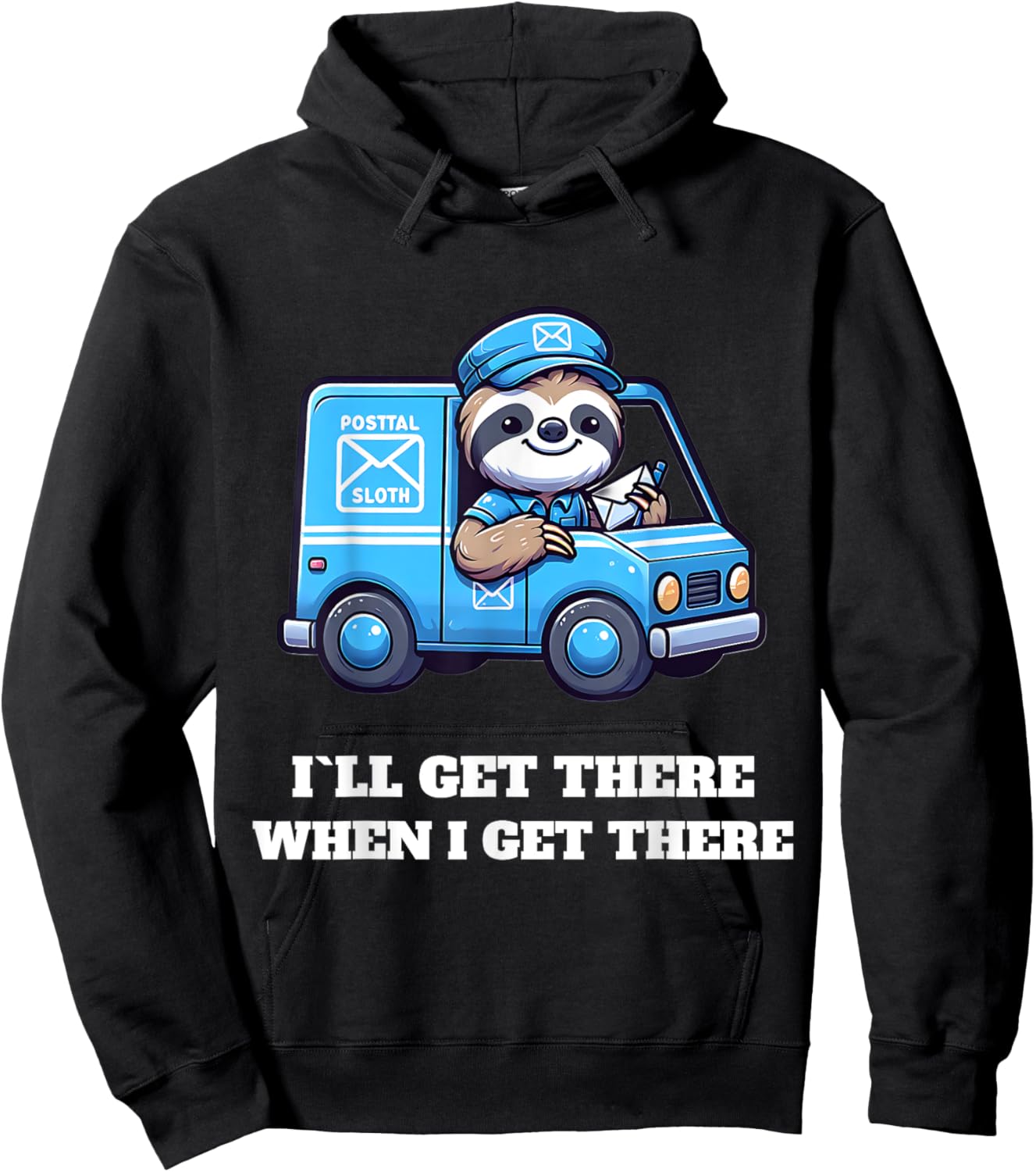 Postal Worker Funny Delivery Mailman Hoodie - Hoodie | Black