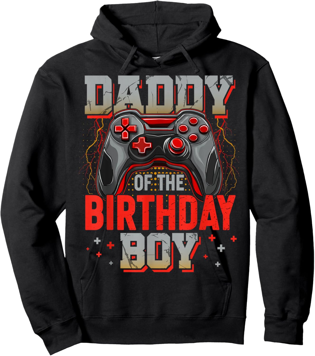 Daddy of The Birthday Boy Video Gamer Matching Birthday Hoodie - Hoodie | Black