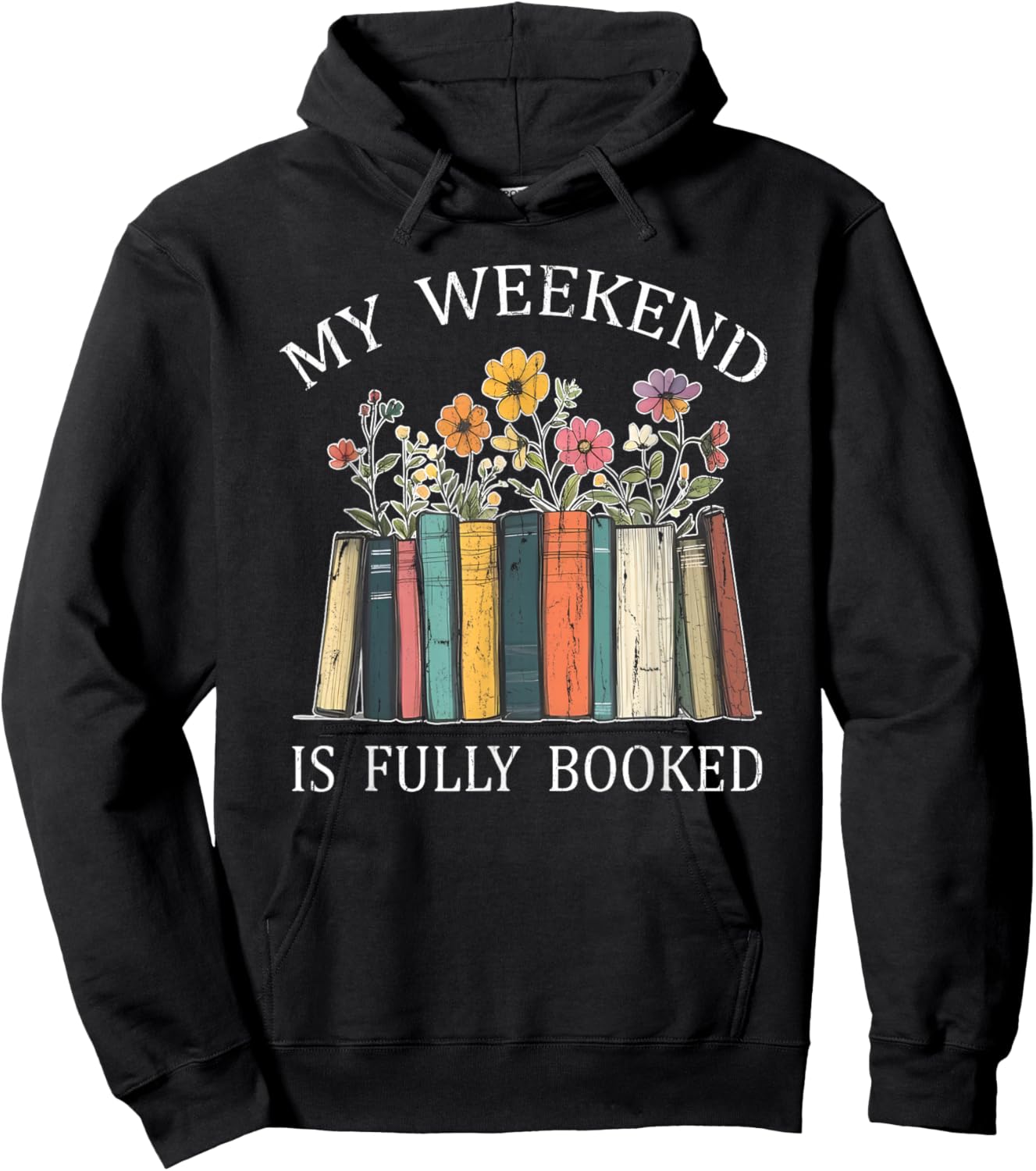My Weekend is Fully Booked, Cozy Bookish Hoodie - Hoodie | Black