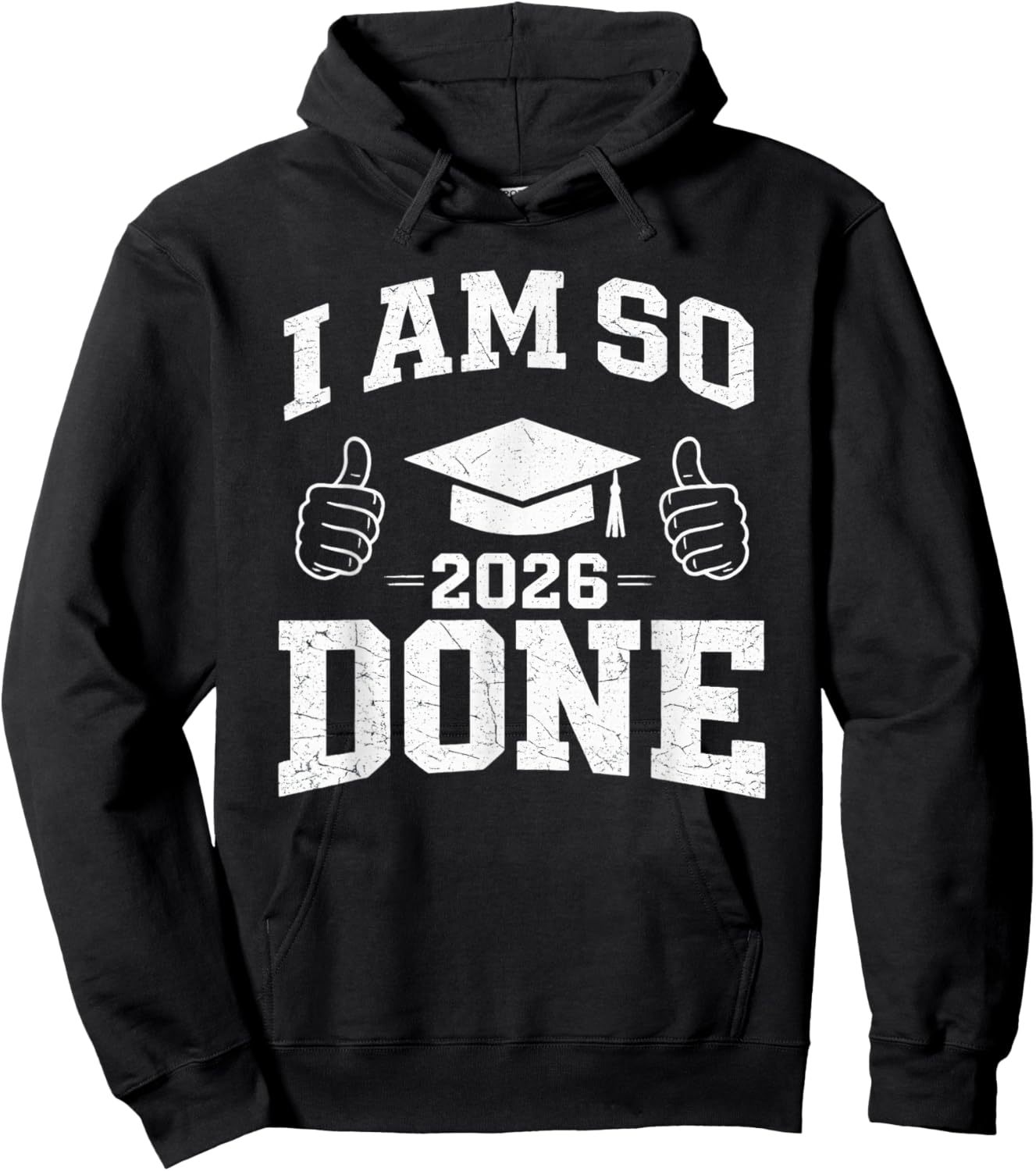 Retro Vintage Class of 2026 Senior Graduation Celebration Hoodie - Hoodie | Black