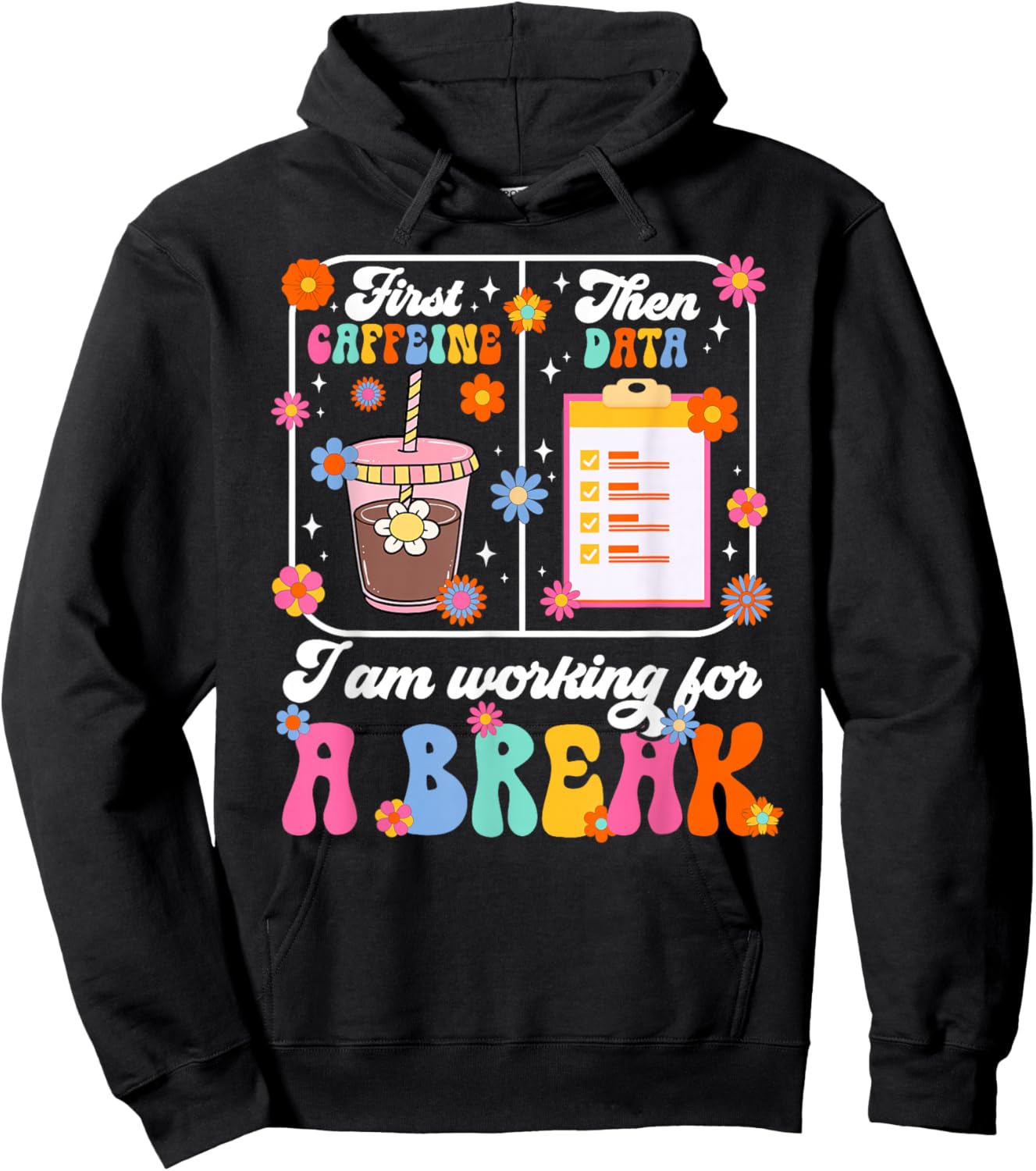 First Caffeine SPED Teacher Special Education Teacher Hoodie - Hoodie | Black