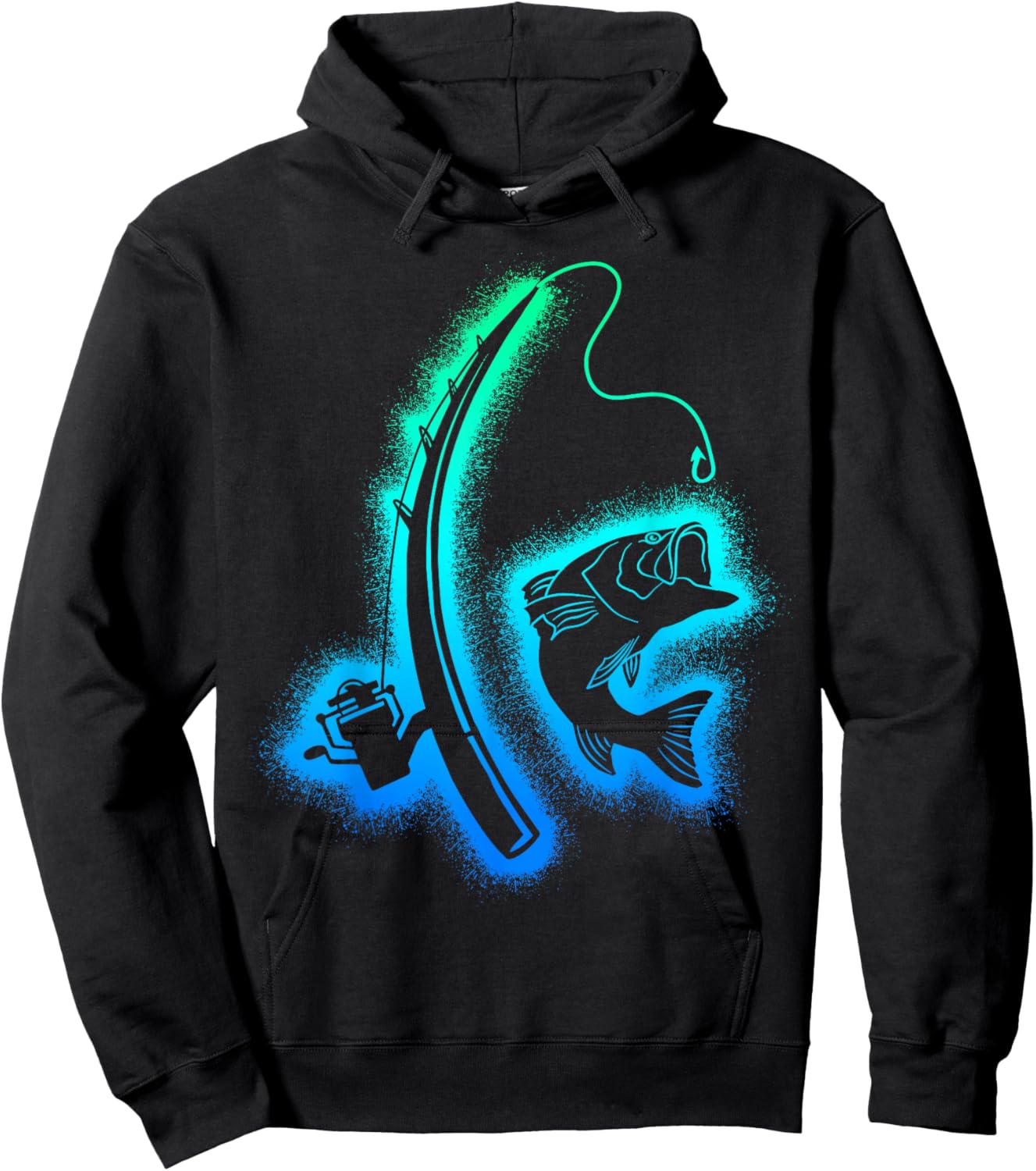 Fishing Fisherman Children's Men's Boys' Fishing Hoodie - Hoodie | Black