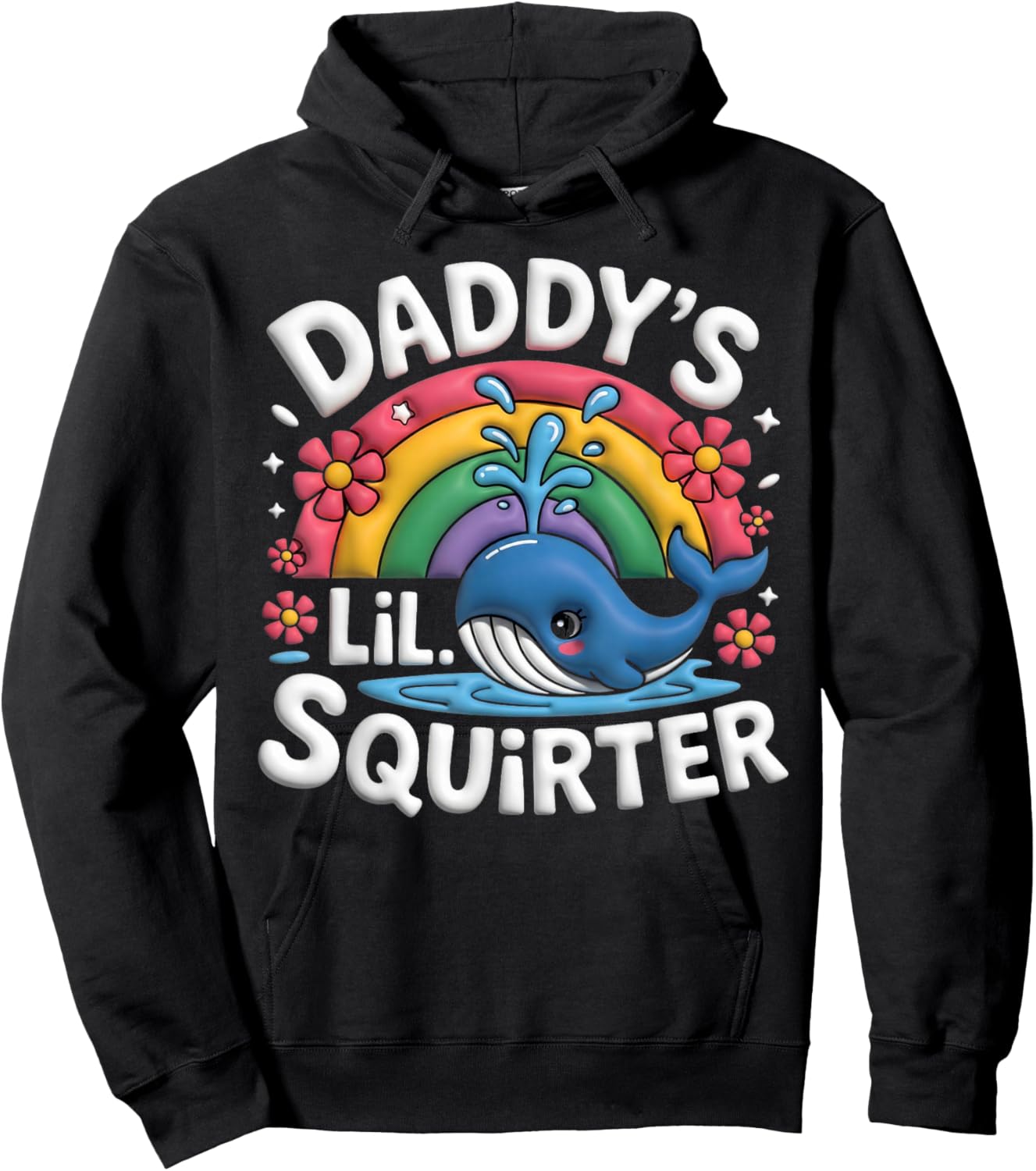 Inappropriate Funny Daddy' Lil Squirter Embarrassing Women's Hoodie - Hoodie | Black