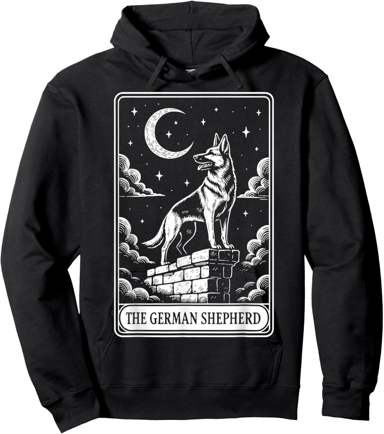 The German Shepherd Tarot Card Hoodie - Hoodie | Black