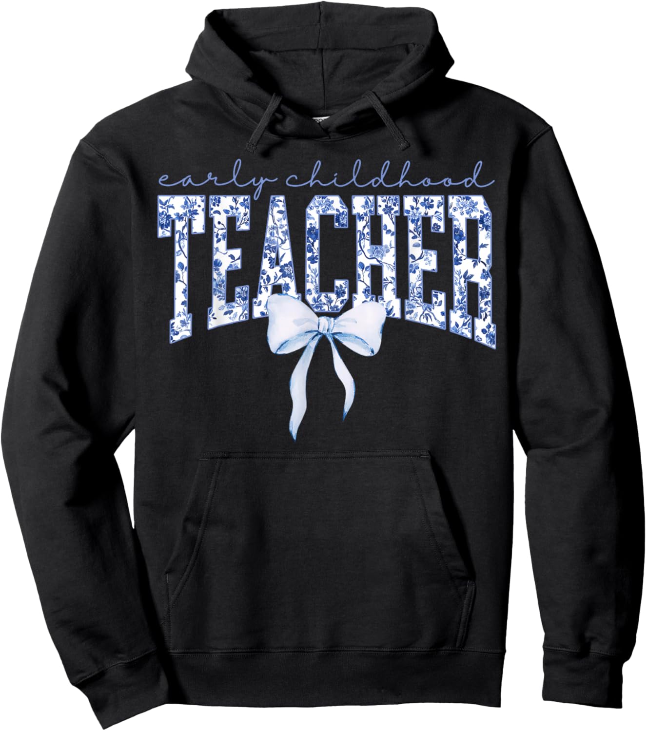 Retro Early Childhood Teacher Coquette Bow Special Education Hoodie - Hoodie | Black