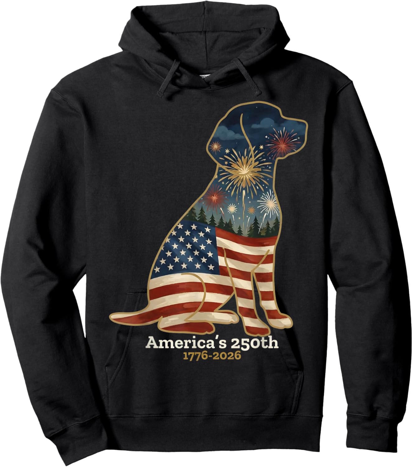 Beagle America's 250th Anniversary 4th of July Hoodie - Hoodie | Black