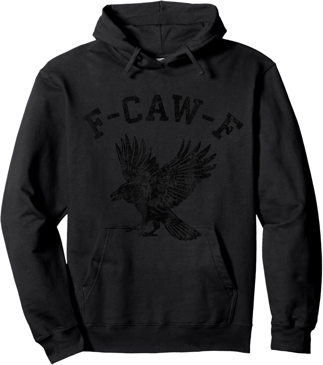 Funny F CAW F Crow Hoodie - Hoodie | Black