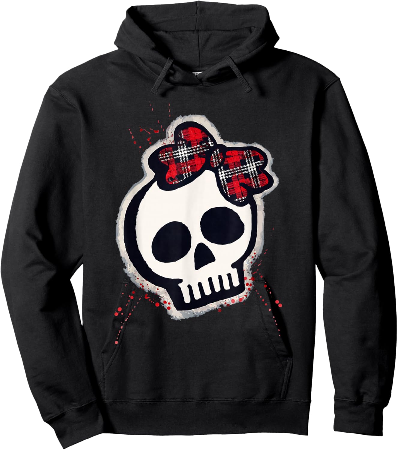 Punk Skull Cute Y2K Vintage Emo Scene Hoodie - Hoodie | Black