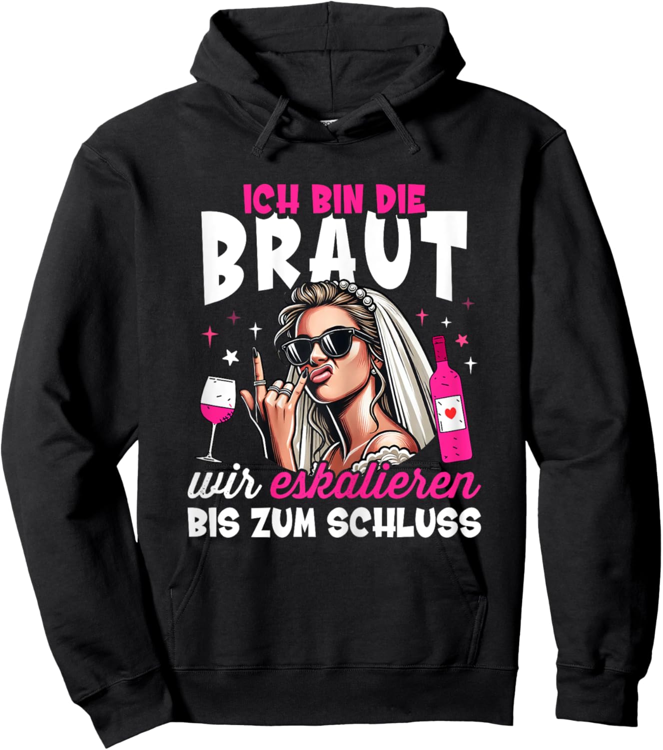 Hen Party Bride Bridal Night Stag Night Women's , black Hoodie - Hoodie | Black