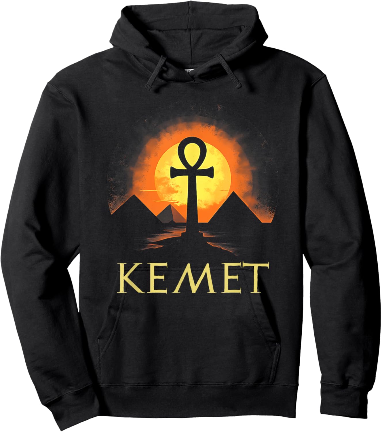 Kemet Ancient Egypt Ankh of Ra Hoodie - Hoodie | Black