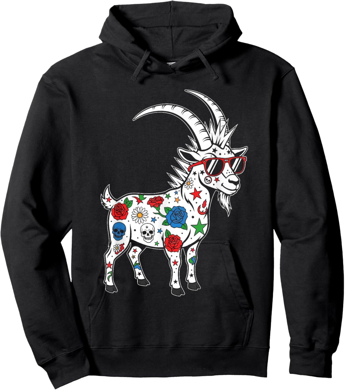 Punk Goat Punk Rocker for Toddlers Boys Kids Boys Design Hoodie - Hoodie | Black