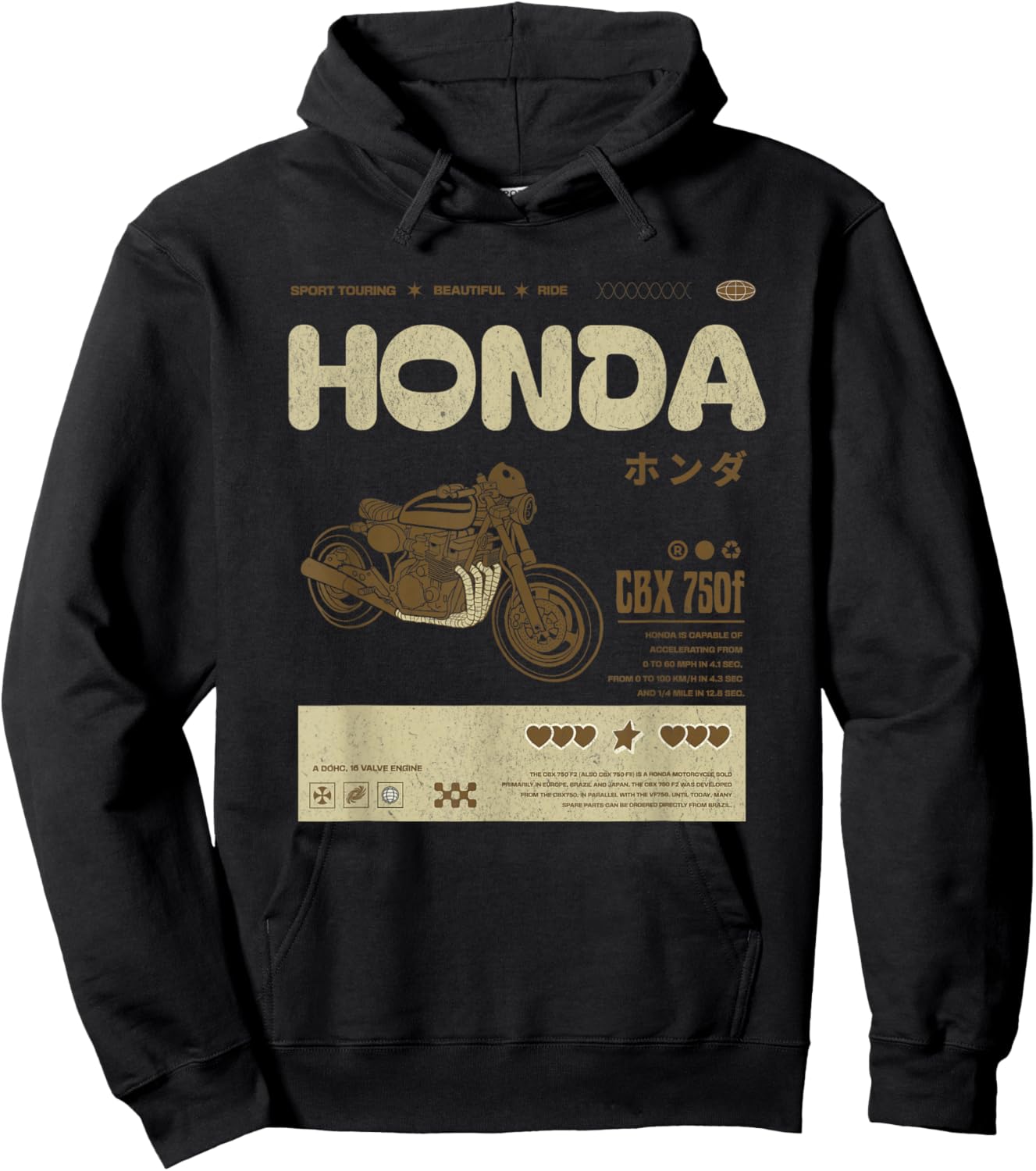Honda , black, S Hoodie - Hoodie | Black