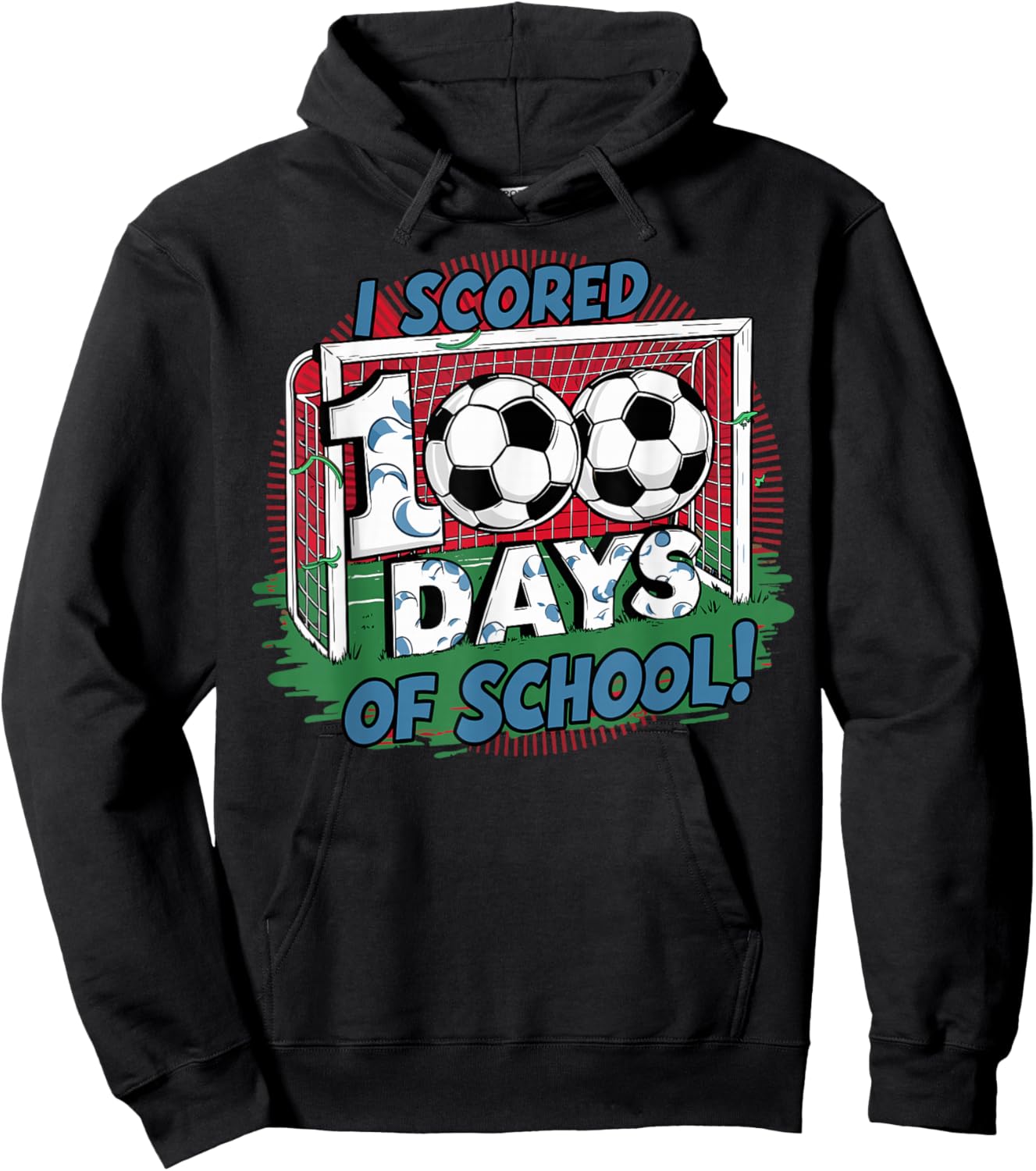 I Scored 100 Days Of School Soccer Player Smarter Sport Boys Hoodie - Hoodie | Black