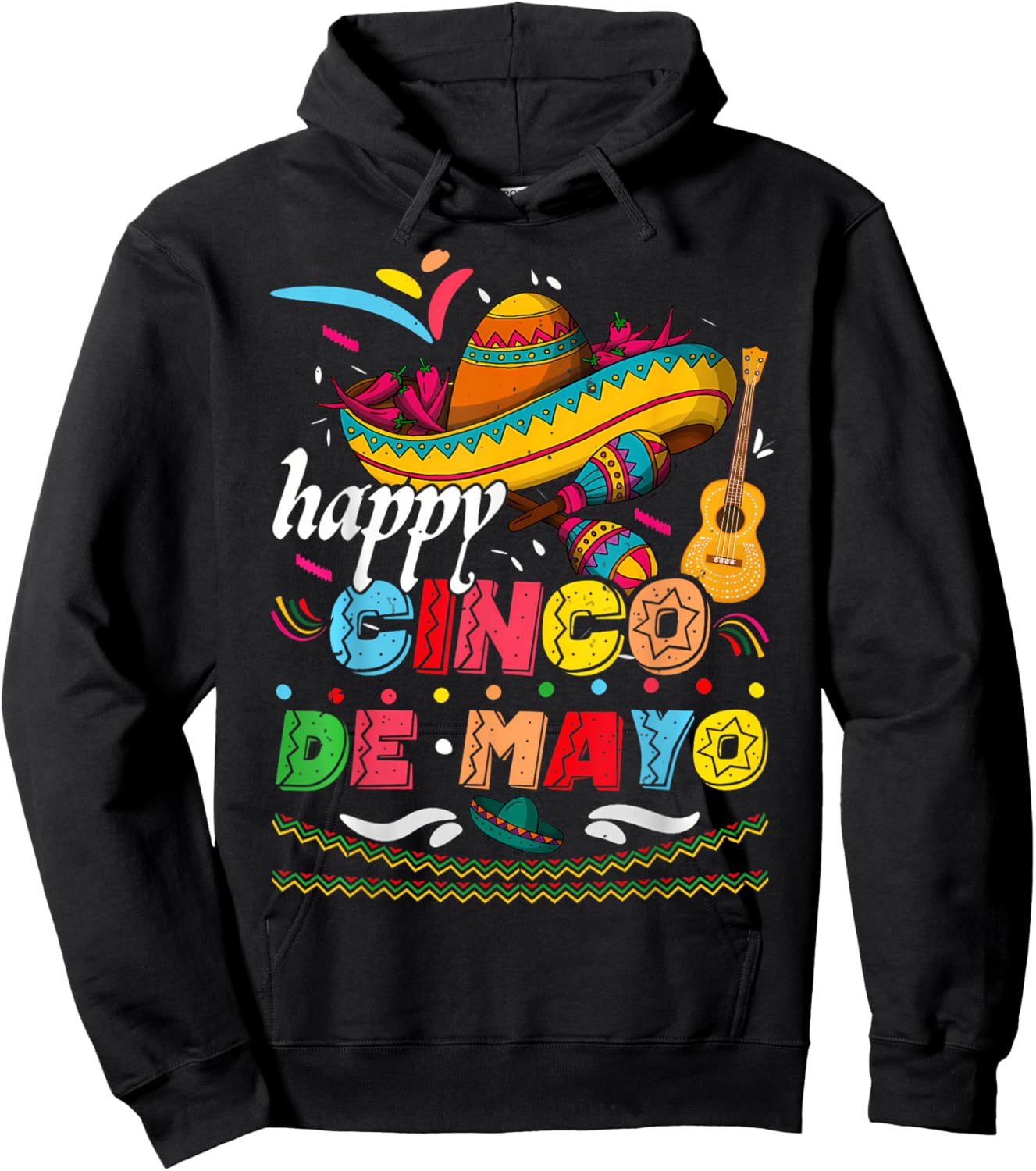 Happy 5 De Mayo Cinco De Mayo Viva Mexico 5 De Mayo Hoodie - Hoodie | Black