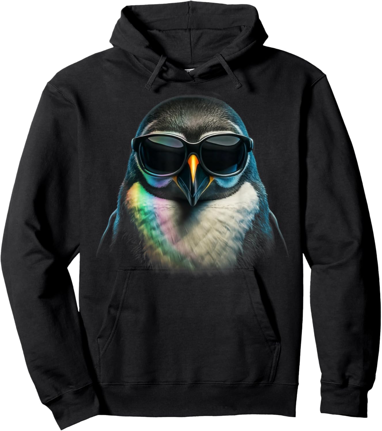 Penguin Head Sunglasses Hoodie - Hoodie | Black
