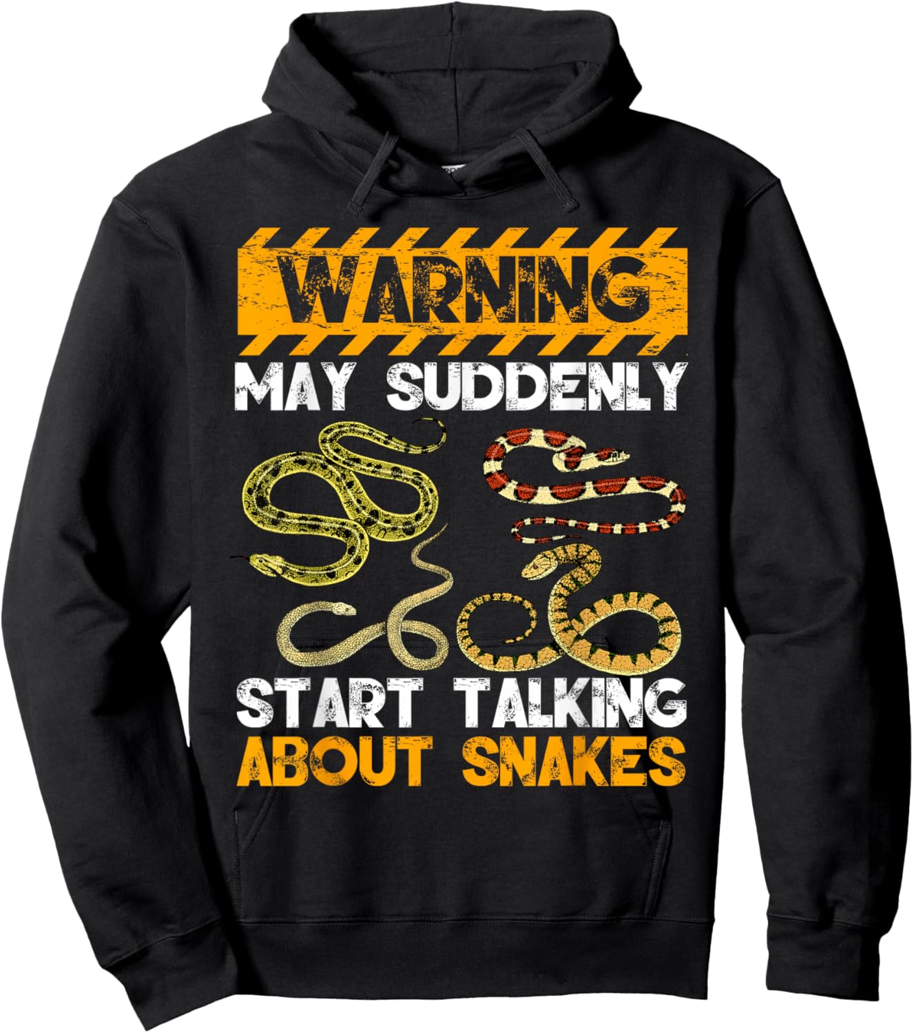 Snake Lover Warning May Suddenly Start Talking About Snakes Hoodie - Hoodie | Black