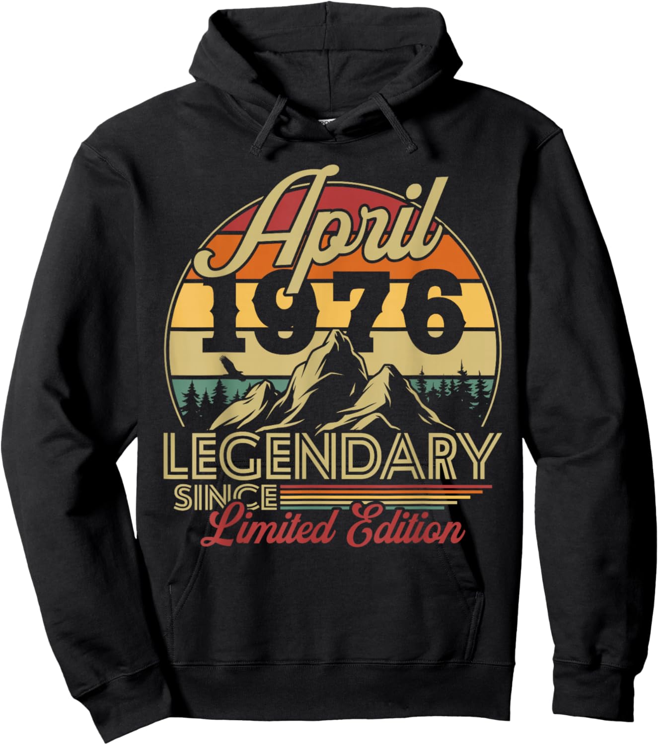 Vintage Cadeau d'anniversaire 50 Ans pour Né en Avril 1976 Hoodie - Hoodie | Black