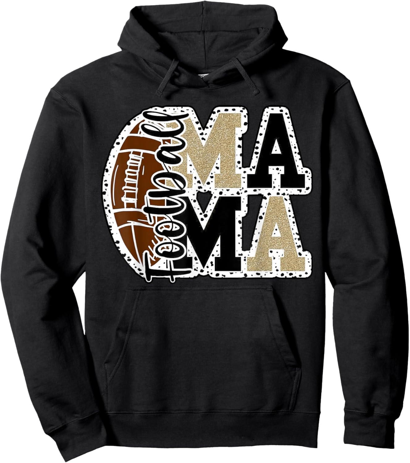 Football Mom, football mama, football player's mom Hoodie - Hoodie | Black
